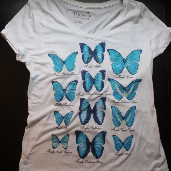 NWOT Glitter Butterfly Shirt - Picture 2 of 8